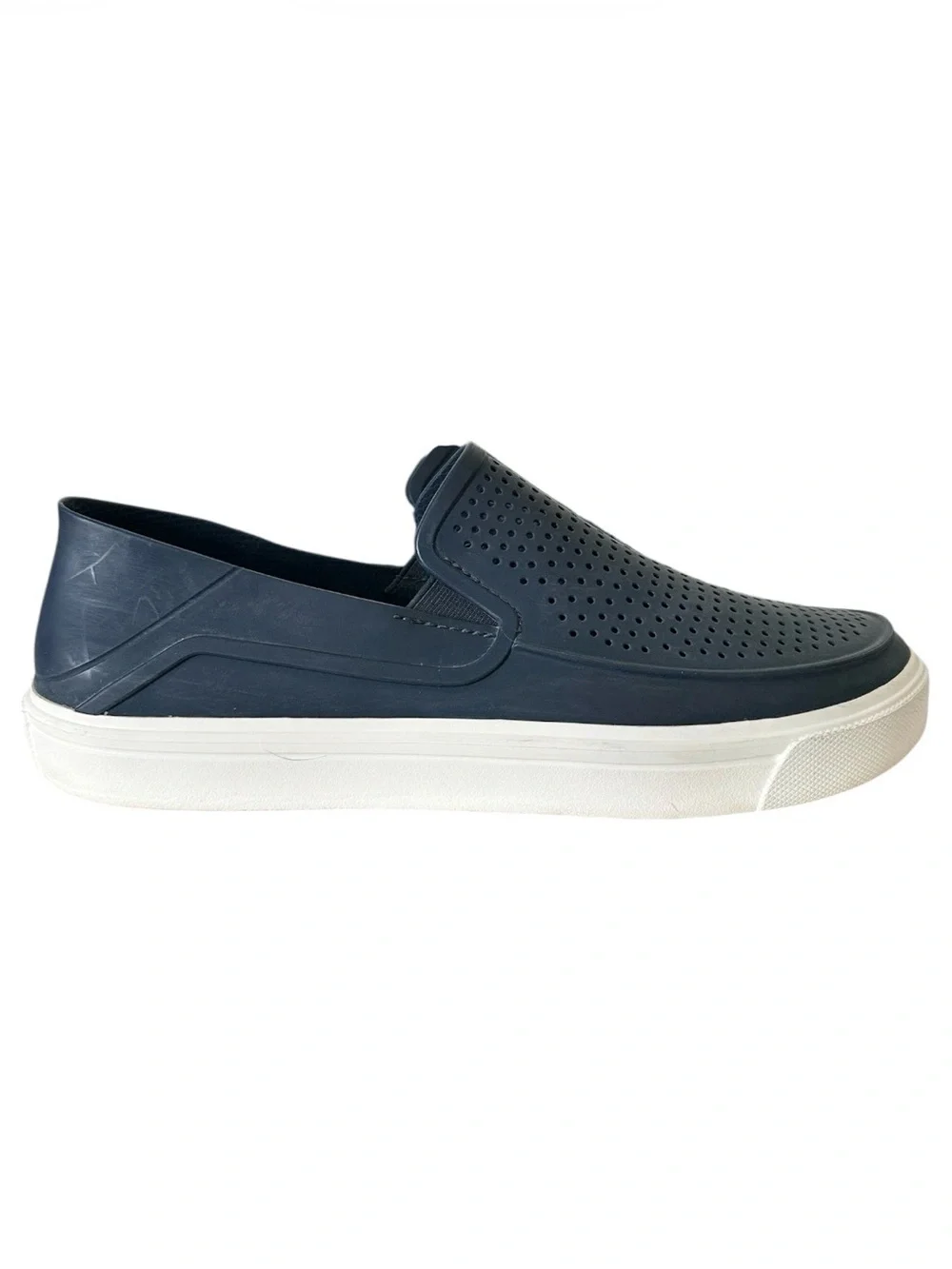 CROCS CitiLane Roka Perforated Slip-On Loafers Blue with White Soles size 11